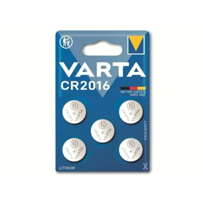 Imagen de Varta Pila de botón litio 3V Electronics CR2016, pilas en un blíster original 5 unidades