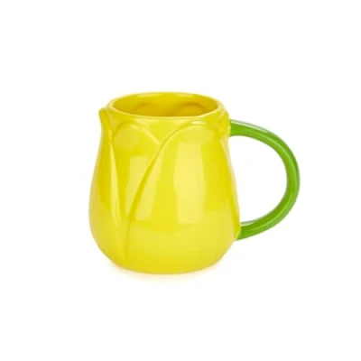 Imagen de Balvi Mug Tulip Color Amarillo Taza en Forma de Flor tulipán Cerámica 400 ml