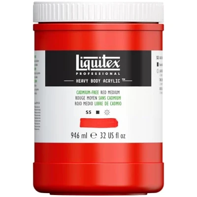 Imagen de LIQUITEX Color acrílico Heavy Body, rojo sin cadmium medio, 946 ML
