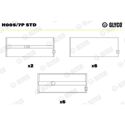 Imagen de GLYCO H005/7P STD Cojinete de cigüeñal