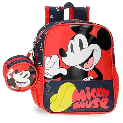 Imagen de Disney Mickey Mouse Fashion Mochila Preescolar adaptable Multicolor 21x25x10 cms Microfibra 5,25L