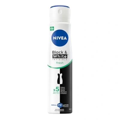 Imagen de NIVEA Black&amp;White Invisible Fresh Antitranspirante en spray para mujer 250 ml