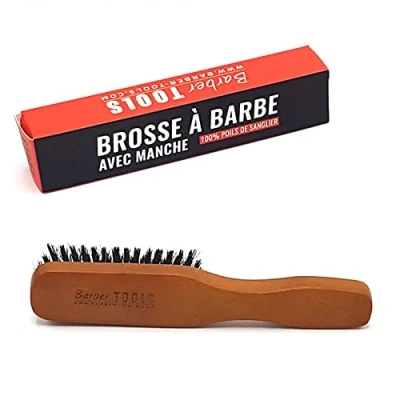 Imagen de ✮ Barber Tools Cepillo de barba con mango (18,50 x 3,60 2,80 cm)