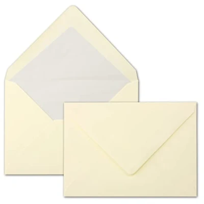 Imagen de 75 sobres crema C5 forrado 90 g/m² 16,2 x 22,9 cm cola húmeda con solapa en punta de GUSTAV NEUSER