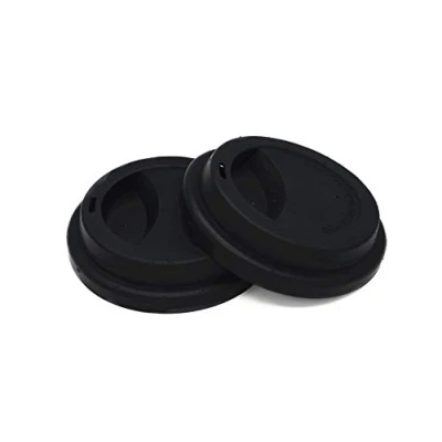 Imagen de NanTun Tapas de Silicona Antifugas Reutilizables, Negro 2 piezas