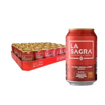 Imagen de La Sagra Cerveza Lager estilo Pilsner Alc. 5,2% Vol. Caja de 24 latas 330 ml Total: 7920