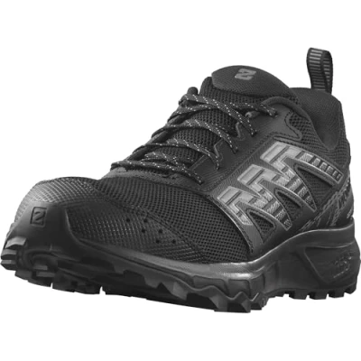 Imagen de Salomon Wander Zapatillas de Trail Running y Senderismo para Hombre, A punto el aire libre, Comodidad mullida, Sujeción del pie segura, Black, 44