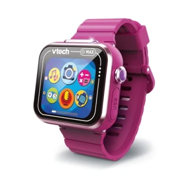 Imagen de VTech Kidizoom Smartwatch MAX Frambuesa, Reloj Inteligente para niños, Doble cámara de Fotos, vídeos, Juegos, Pantalla táctil Horizontal, Versión ESP