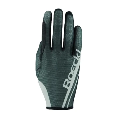 Imagen de Roeckl Guantes de equitación Sports MOYO, Guante Verano para Torneo, Black Shadow 8