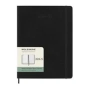 Imagen de Moleskine Weekly Planner 2024 2025, Agenda Semanal 18 Meses 2025 Con Espacio Para Notas, Tapa Blanda y Cierre Elástico, Formato XL 19 x 25 cm, Color Negro