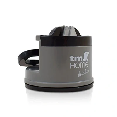 Imagen de TM Electron HOKN201 Afilador de Cuchillos con Ventosa Succión, Carburo Tungsteno, Gris, 6x6x6 cm