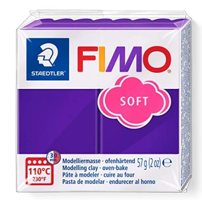 Imagen de Staedtler 8020 63. Pasta para modelar de color ciruela Fimo Soft. Caja con 1 pastilla 57 gramos.