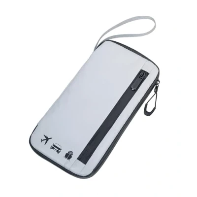 Imagen de Estuche para Documentos de Viaje REFLACTIVE Traveller con Cremalleras Impermeables y Correa Mano, Muy Reflectante Bolsillo Frontal Smartphone/Pasaporte 11 Compartimentos Tarjetas