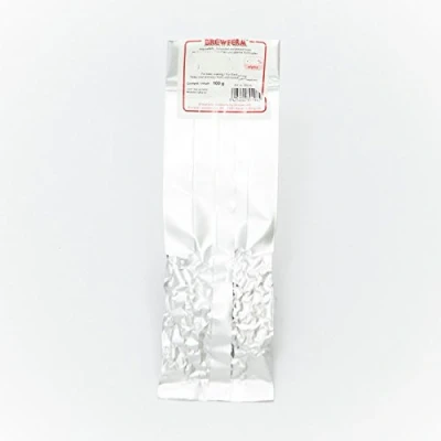 Imagen de 100 g de pellets Goldings para hacer cerveza, contenido alfasuras: 6,2 %.