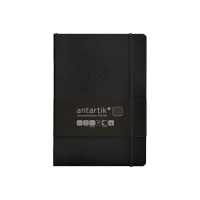 Imagen de Antartik Cuaderno con gomilla notes tapa blanda a5 hojas cuadricula negro 80 gr fsc.