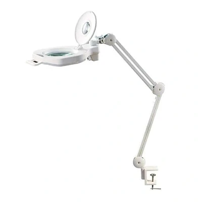 Imagen de Outletdelocio Lampara Flexo Lupa Profesional. 5 a 20 aumentos. 81 Leds Regulables, 1 led Alta Intensidad y 6 Ultravioleta.