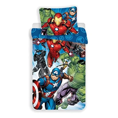 Imagen de Marvel Avengers Juego de Cama Funda Nórdica 140 x 200 cm y una Almohada 70 90