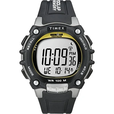 Imagen de Timex Ironman Men&#039;s 100 Reloj para Hombre, Color Negro/Amarillo Highlights