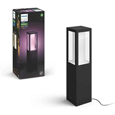 Imagen de Philips Hue Impress Pedestal o sobremuro exterior LED inteligente (bajo voltaje, extensión) negro, luz blanca y de colores, compatible con Amazon Alexa, Apple HomeKit Google Assistant