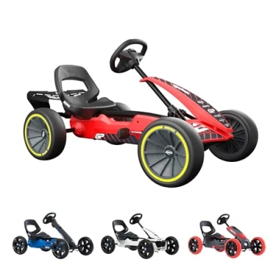 Imagen de BERG Pedal Gokart Reppy GP con Caja de Sonido en el Volante Coche Pedales, Seguro y Estabilidad, Juguete para niños Adecuado 2,5 a 6 años