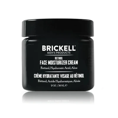 Imagen de Brickell Men&#039;s Crema Hidratante Facial con Retinol para Hombres, Natural y Orgánica, de Noche Antiarrugas Acido Hialurónico, Sin Fragancia, 59 ml