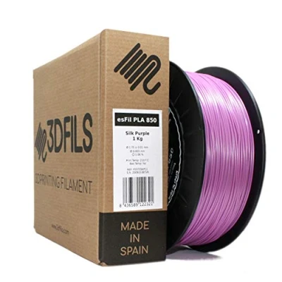 Imagen de 3DFILS Filamento PLA Seda para impresión 3D (1 Kg, Lila Seda)