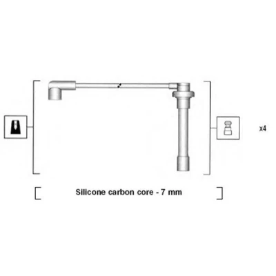 Imagen de MAGNETI MARELLI 941315030890 Juego de Cables Encendido HONDA: CIVIC 6 Fastback, Coupe