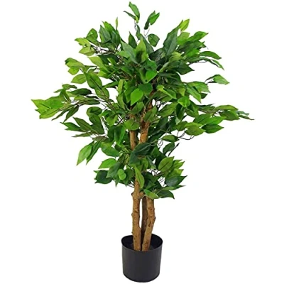 Imagen de Leaf Árbol de ficus Artificial Realista, 90 cm, Hoja perenne