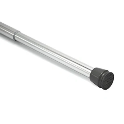 Imagen de Levivo barra de cortina, también como para cortinas ducha o perchero, largo variable debido a la sencilla telescopio extensible, aluminio cromado, 70 120 cm, Cromo