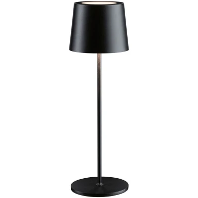 Imagen de Paulmann Lámpara de mesa LED recargable Gilo, negra, plástico, IP44