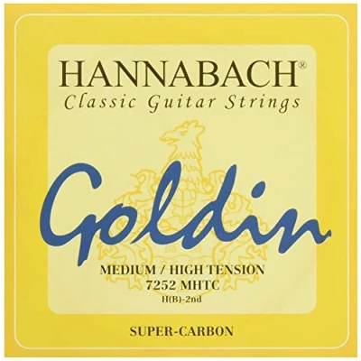 Imagen de Hannabach Cuerdas de Guitarra Clásica Serie 725 Medium/High Tension Goldin Super Carbon H/B2 7252MHTC
