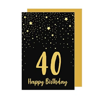 Imagen de Edition Seidel Tarjeta de felicitación 40 cumpleaños con sobre para hombre y mujer (GZ347 SW023)