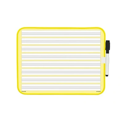 Imagen de TimeTEX Prima Colori 62290 Pizarra blanca para práctica de escritura (4 piezas, 3 partes, magnética, con rotulador lámina + imán, 28 x 21,5 cm)