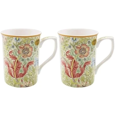 Imagen de The Leonardo Collection LP94707 William Morris Compton Juego de 2 tazas, porcelana fina, en caja