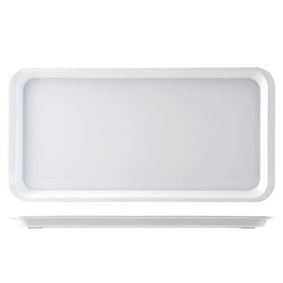 Imagen de H&amp;h vassoio con bordo in melamina cm40x20x2 bianco