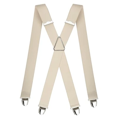 Imagen de PIERROT Tirantes Para Hombre Clips Extra Fuerte Sólidos y Artesanales Hombres Garantía de por vida Pantalones Una Talla Todos