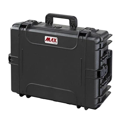 Imagen de MAX Cases MAX540H190TR.079 Negra Maleta hermética con Trolley.Dimensiones Internas 538 x 405 190 mm