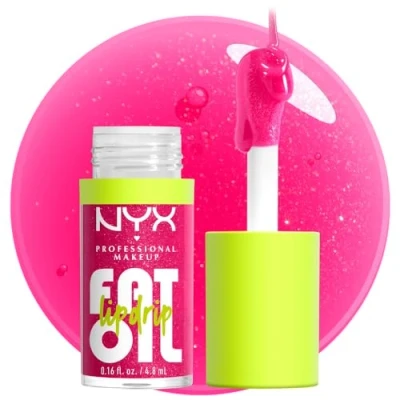 Imagen de NYX Professional Makeup, Fat Oil Lip Drip, Aceite Labia, Hidratación 12H, con de Escualano, Frambuesa y Zarzamora, Tono: Supermodel