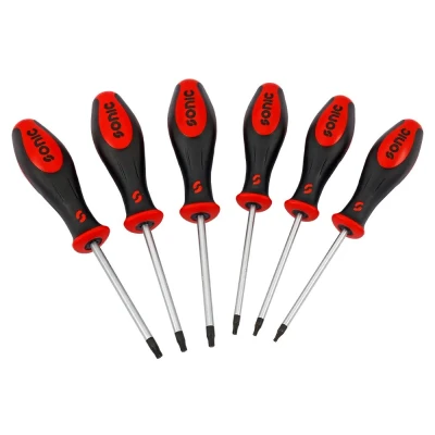 Imagen de SONIC 600619 Kit de atornilladores 6 TX T10, T15, T20, T25, T27, T30 Visor (cartón)