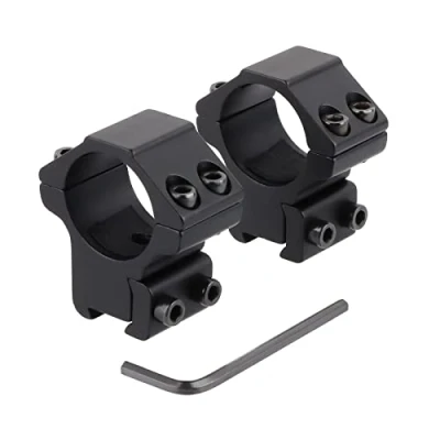 Imagen de ToopMount Anillos de Montaje, Adaptador Alcance Perfil bajo táctico 25,4mm, Compatible con riel Cola Milano 11mm para Deportes al Aire Libre