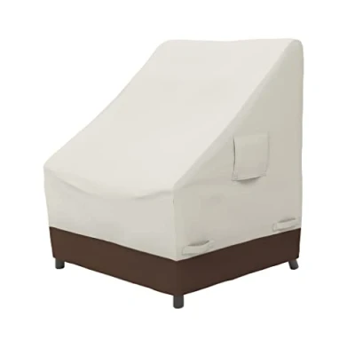 Imagen de Amazon Basics Funda protectora para silla con respaldo alto Beis+bronceado