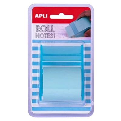 Imagen de APLI 18193 Rollo dispensador de nota adhesiva 50 mm x 8 m color azul pastel