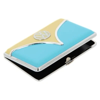 Imagen de BRISA VW Collection Estuche para Tarjetas de Visita Volkswagen con Frente Elegante T1 Bus 10,8 cm (Crema y Azul)