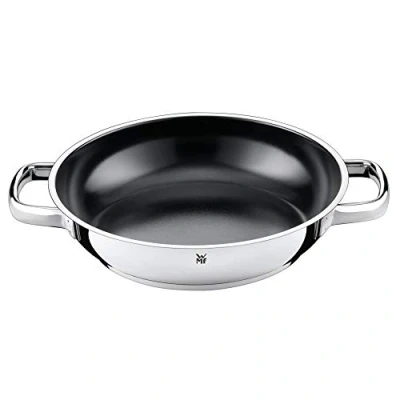Imagen de WMF Durado Sartén para Servir Dos Asas Inducción Ø24 cm, Recubierta de Acero Inoxidable Cromargan, Resistente al Horno