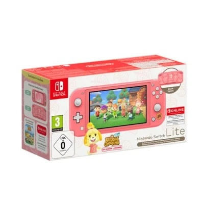 Imagen de Consola Nintendo Switch Lite, Portátil, Controles integrados, Coral + Juego Animal Crossing: New Horizons (preinstalado) 12 meses NSO