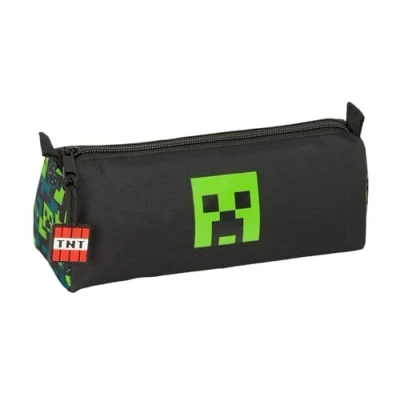 Imagen de Safta Minecraft TNT Portatodo con Cremallera y Compartimiento, Estuche Infantil, Niño, Ideal para Niños en Edad Escolar, Cómodo Versátil, Calidad Resistencia, 21x7x8 cm