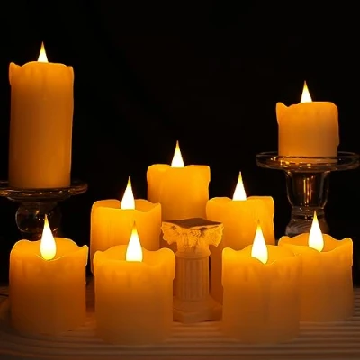 Imagen de Da by Vela LED de té a pilas 5 cm 7,5 10 9 piezas