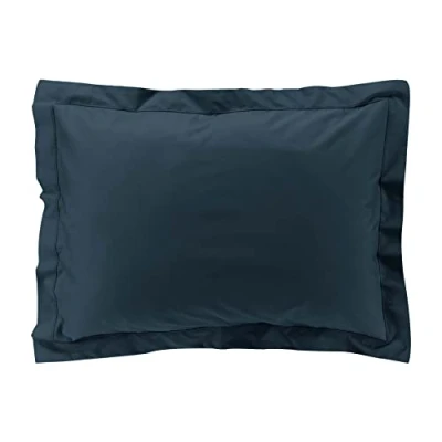 Imagen de Douceur d&#039;Intérieur Funda de Almohada (50 x 70 cm) Percaline Azul Noche, Percal Algodón
