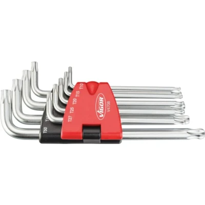 Imagen de VIGOR V4708 Kit de atornilladores 9 Torx interior en soporte plástico