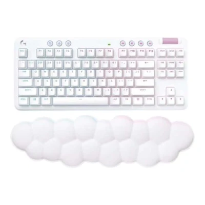 Imagen de Teclado gaming Logitech G G715 Tactile Aurora Collection, Bluetooth, Retroiluminación, Lightsync, Lightspeed, Interruptores lineales, PC/Mac, Blanco